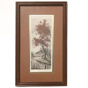 Vintage 1990s Academy Arts "Three Forest Scenes" Framed Landscape Art Print